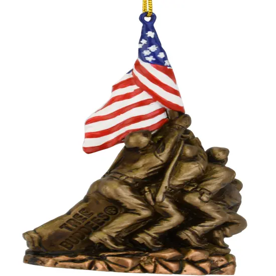 US Marine Corps War Memorial Iwo Jima Statue Christmas Ornament {4}