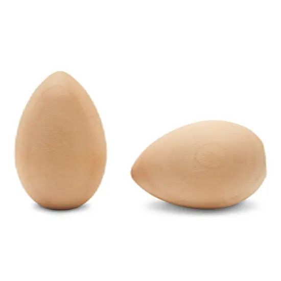 Wooden Eggs Unfinished Flat Bottom, Multiple Sizes Available, Craft Eggs & Easter Ornaments | Woodpeckers {6}