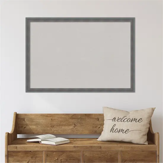 Cork Board, Dixie Blue Grey Rustic Wood Frame - Bulletin Board, Organization Board, Pin Board Grey Cork {6}