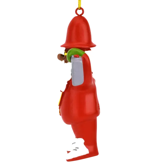 80's Hip Hop Dark Tone Santa Resin Christmas Ornament {2}
