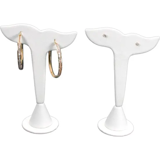 White Earring Necklace Bracelet Jewelry Display 7Pc Set {4}