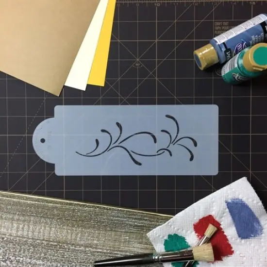 Swirl Cake Stencil | C046 by Designer Stencils | Cake Decorating Tools | Baking Stencils for Royal Icing, Airbrush, Dusting Powder | Reusable Plastic Food Grade Stencil for Cakes | Easy to Use & Clean Cake Stencil {4}