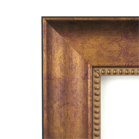Amanti Art Non-Beveled Wood Wall Mirror, Manhattan Bronze Frame {9}