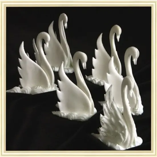 Swans 3-Dimensional Cake Stencil | C024 by Designer Stencils | Cake Decorating Tools | Baking Stencils for Royal Icing, Airbrush, Troweling, Molding | Reusable Plastic Food Grade Stencil for Cakes & Chocolates | Easy to Use & Clean Cake Stencil {2}