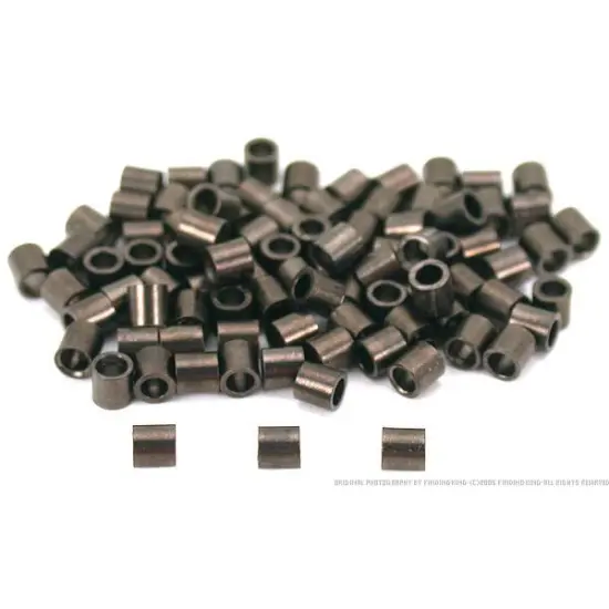 100 Crimp Tube Beads Jewelry Beading Gun Metal Plated {1}