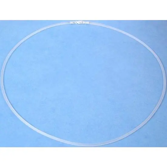 Rubber Cord Necklace Clear 18" {1}