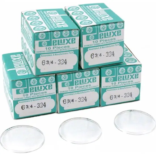 50 Plastic Watch Crystals Watchmakers Dome Parts 32.4mm {1}