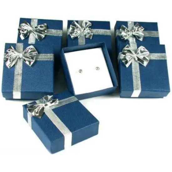 6 Earring Boxes Bowtie Gift Wrap Jewelry Displays {1}
