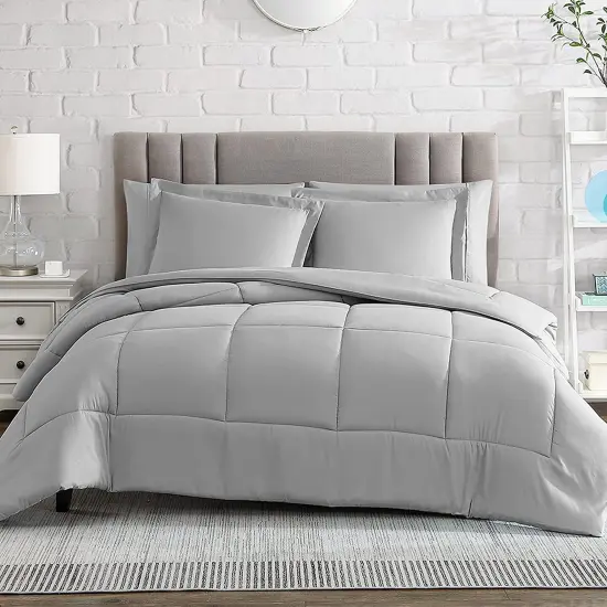 American Home Collection Down Alternative Comforter Set Extra Warm and Soft Grey {1}