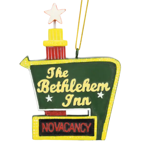 No Vacancy at The Bethlehem Inn Sign / No Room in The Inn Funny Ornaments {3}