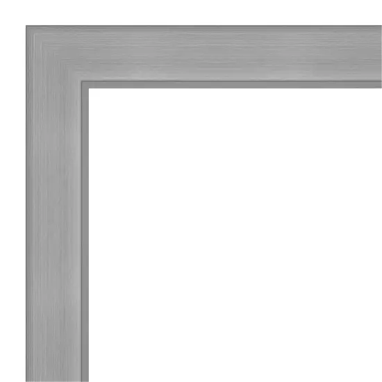 Amanti Art Non-Beveled Wall Mirror, Vista Brushed Nickel Frame {3}
