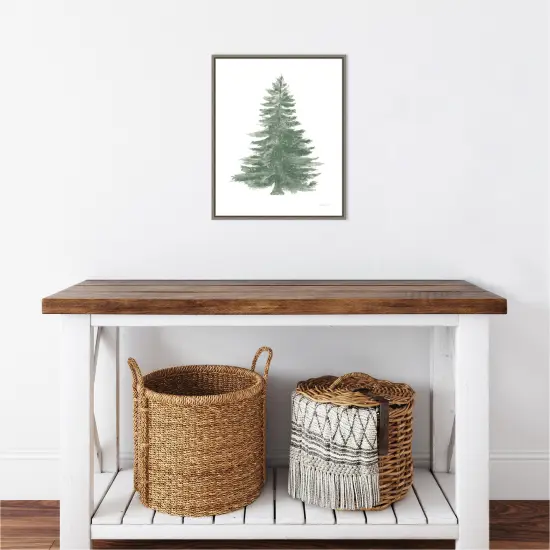 Floursack Holiday Tree by Danhui Nai Canvas Wall Art Print Framed Grey {5}