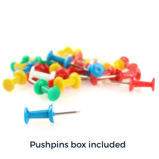 PinPix Custom Bulletin Board Neon Blue Diamond Poster Board Has a Fabric Style Canvas Finish, Framed in Satin White Frame, by ArtToFrames (PinPix-350) {5}