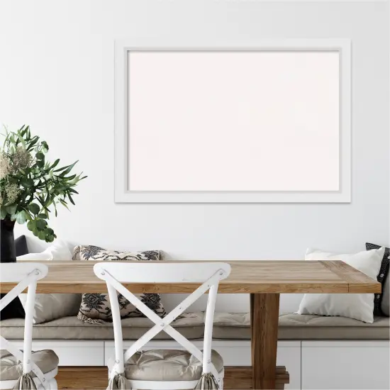 Cork Board, Blanco White Wood Frame - Bulletin Board, Organization Board, Pin Board White Cork {4}