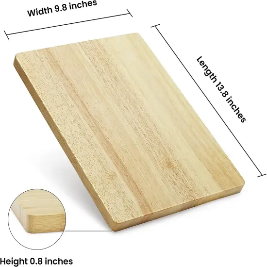 Makerflo Cutting Board Made with Durable Wood and Individually Bubble Wrapped, Craft-Ready for DIY Gifts & Personalization - Laser Engraving, Epoxy, UV DTF, Vinyl Rubber Wood {5}