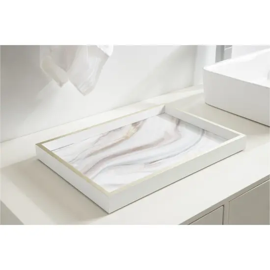 Amanti Art Decorative Wood Tray 13"x19" featuring 'Marble Water' by PI Studio by PI Studio Framed Art Print {5}