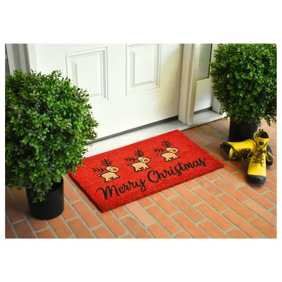 Merry Christmas Deer Doormat {3}