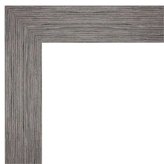Amanti Art Non-Beveled Wall Mirror, Pinstripe Plank Grey Frame {3}