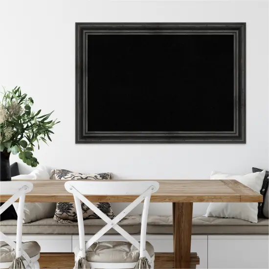 Cork Board, Rustic Pine Wood Frame - Bulletin Board, Organization Board, Pin Board Rustic Pine Black {4}