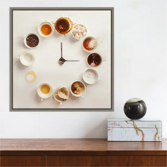 It's Always Coffee Time by Dina Belenko Canvas Wall Art Print Framed Natural {6}