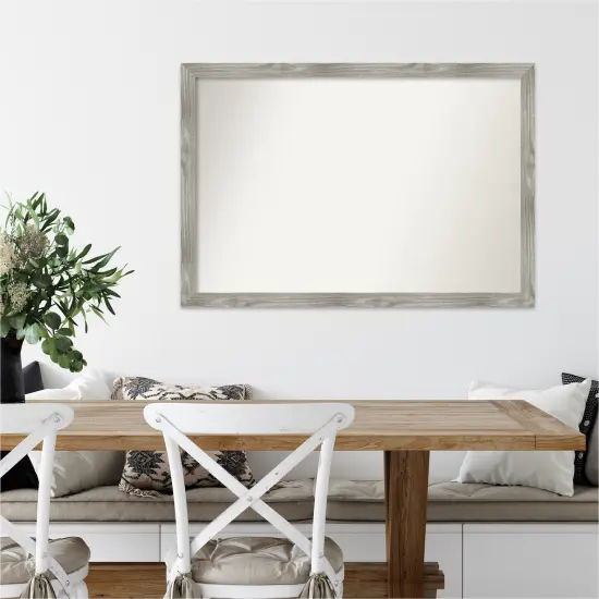 Amanti Art Non-Beveled Wall Mirror, Dove Greywash Square Frame {7}