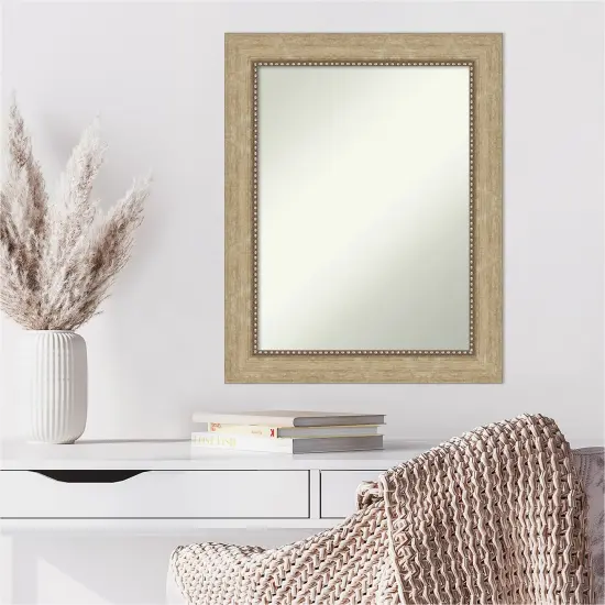 Amanti Art Non-Beveled Wall Mirror, Astor Black Frame Astor Champagne {6}