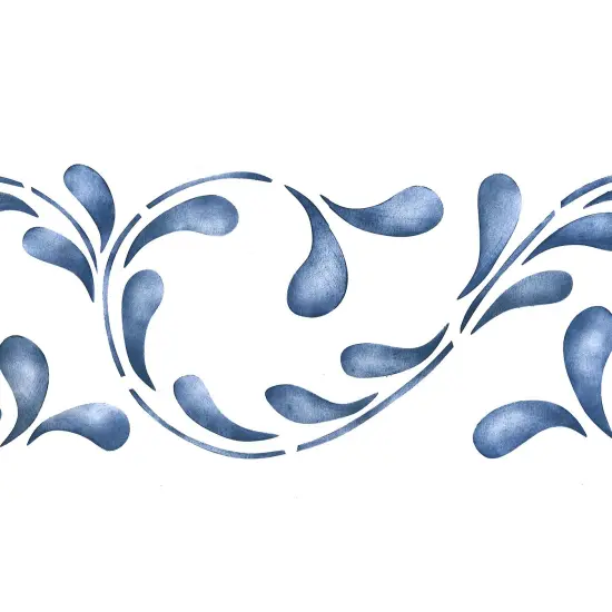 Swirl Wall Stencil | 221 by Designer Stencils | Pattern Stencils | Reusable Stencils for Painting | Safe & Reusable Template for Wall Decor | Try This Stencil Instead of a Wallpaper | Easy to Use & Clean Art Stencil Pattern {2}