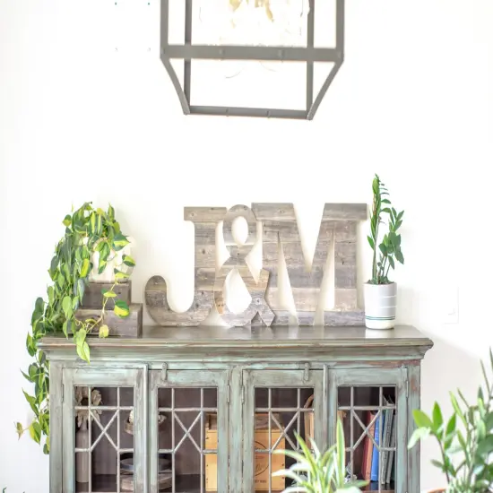 Rustic Farmhouse Large 16" Decorative Monogram Wood Letter {5}