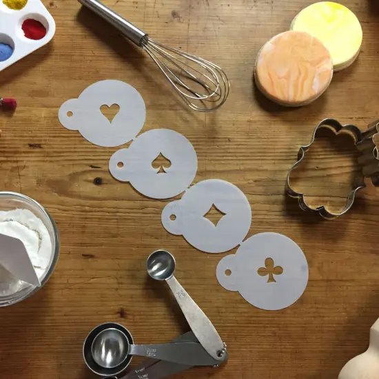 Card Suit Cookie & Cupcake Stencils | C245 by Designer Stencils | Stencils for Royal Icing, Airbrush, Dusting Powder | {3}