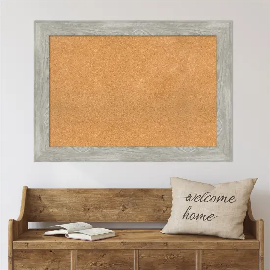 Cork Board, Dove Greywash Frame - Bulletin Board, Organization Board, Pin Board {6}