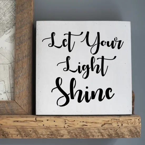 Let Your Light Shine Embossing 12 x 12 Stencil | FS030 by Designer Stencils | Word & Phrase Stencils | Reusable Stencils for Painting on Wood, Wall, Tile, Canvas, Paper, Fabric, Furniture, Floor | Reusable Stencil for Home Makeover {4}