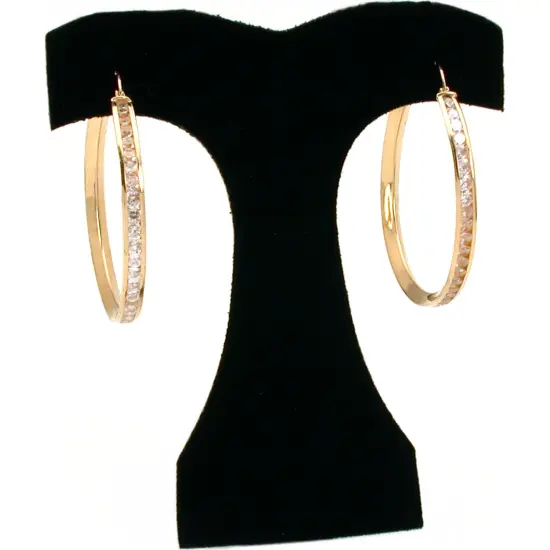 Black Flocked Necklace Earring Jewelry Displays 9Pc Set {2}