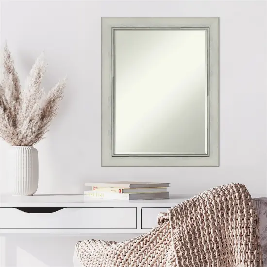 Petite Bevel Wall Mirror, Flair Frame Flair Silver Patina {6}