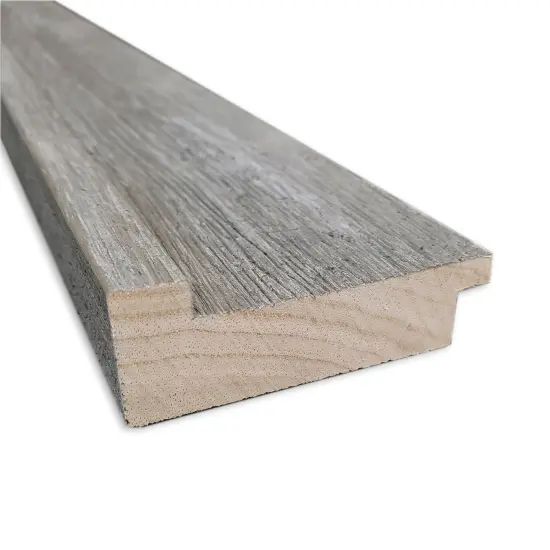 Amanti Art Non-Beveled Wood Wall Mirror, Regis Barnwood Grey Frame {2}