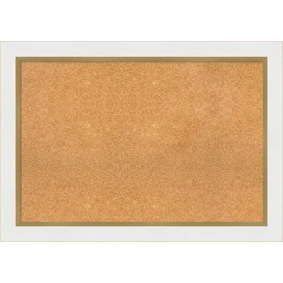 Cork Board, Eva Frame - Bulletin Board, Organization Board, Pin Board Eva White Gold {1}