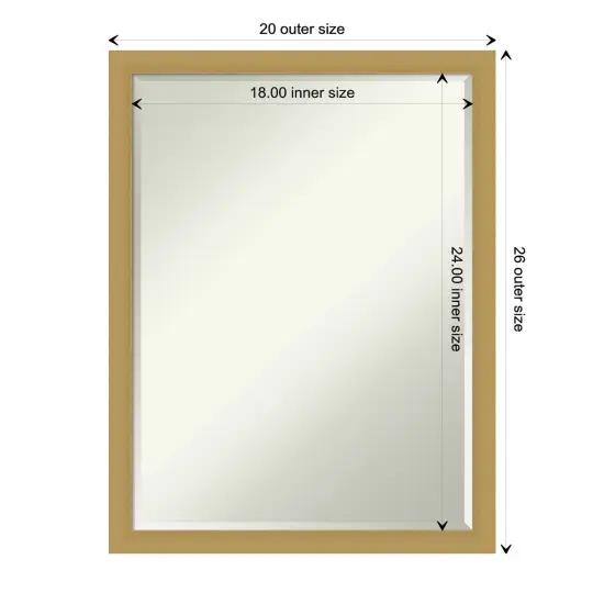 Petite Bevel Wall Mirror, Grace Narrow Frame Grace Brushed Gold Narrow {1}