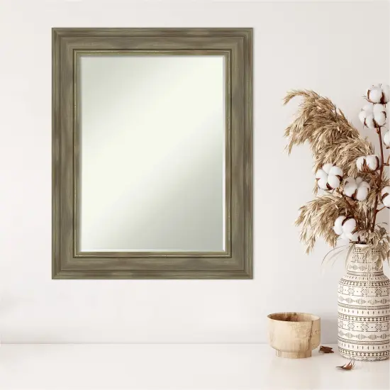 Petite Bevel Wood Wall Mirror, Alexandria Frame Alexandria Rustic Brown {7}