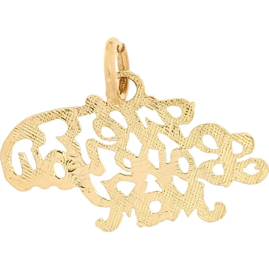 14K Gold We Love You Mom Charm 18" Chain Jewelry {5}