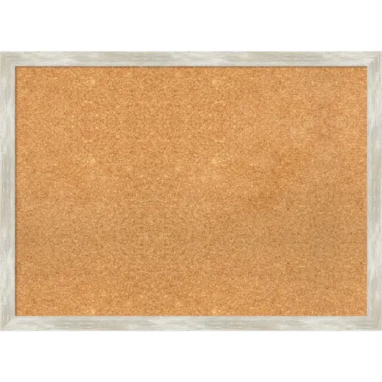 Cork Board, Crackled Metallic Narrow Frame - Bulletin Board, Organization Board, Pin Board {1}