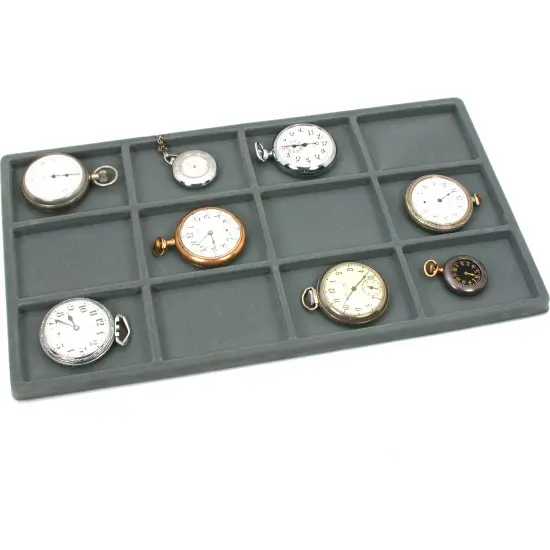 60 Slot Jewelry Coin Gray Showcase Display Tray Insert {2}