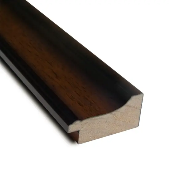 Amanti Art Non-Beveled Wood Wall Mirror, Cyprus Walnut Narrow Frame {8}