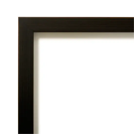Amanti Art Non-Beveled Wood Wall Mirror, Espresso Brown Frame {3}