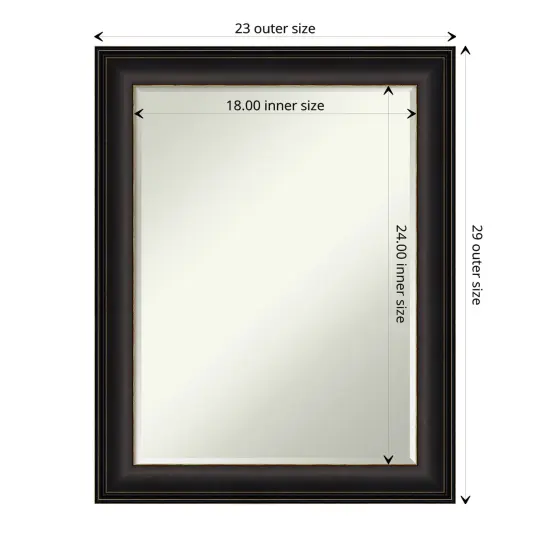 Petite Bevel Wall Mirror, Trio Oil Rubbed Bronze Frame {1}