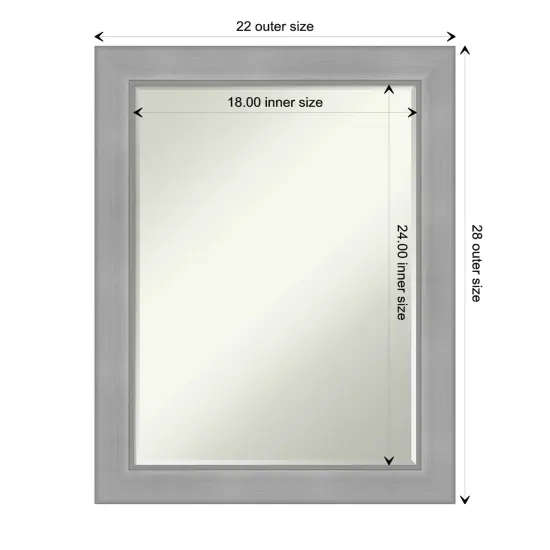 Petite Bevel Wall Mirror, Vista Brushed Nickel Frame {1}