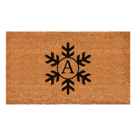 Snowflake Monogram Doormat {1}