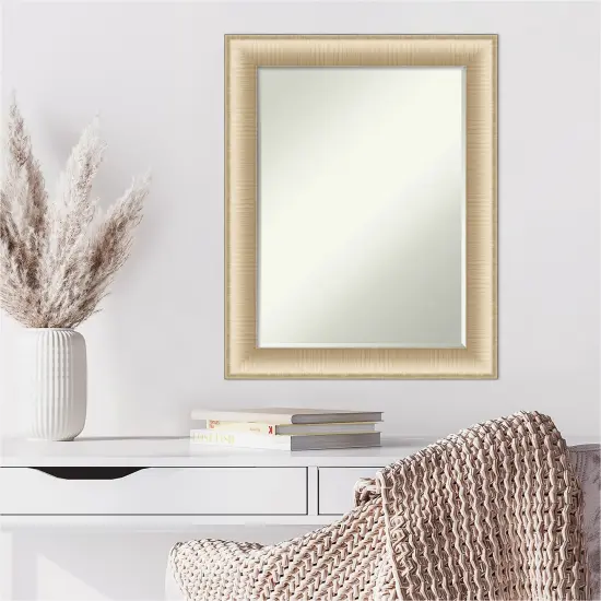Petite Bevel Wall Mirror, Elegant Frame Elegant Brushed Honey {6}