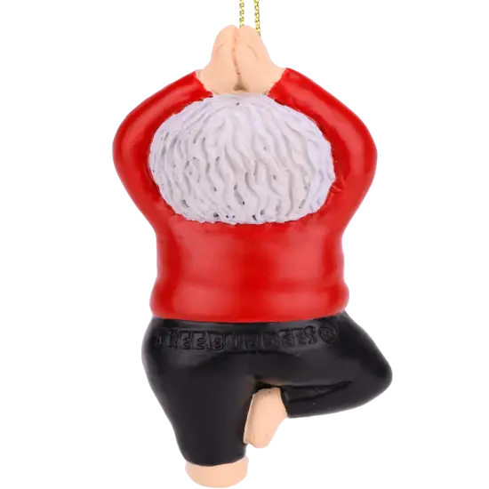 Mrs. Claus Tree Pose Yoga Christmas Ornament {3}