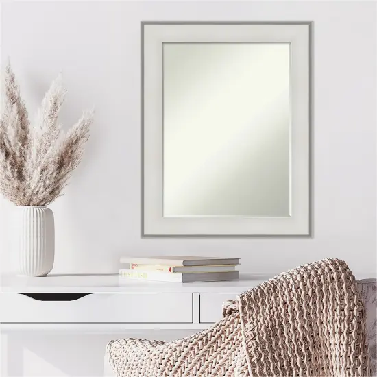 Petite Bevel Wall Mirror, Imperial Frame Imperial White {6}