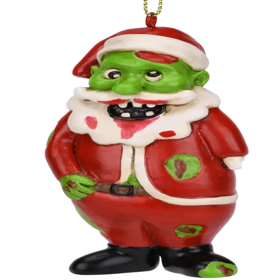 Zombie Santa Claus Christmas Ornament {5}