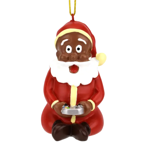 Gamer Santa Claus Video Gaming Christmas Ornament - Dark Tone {1}